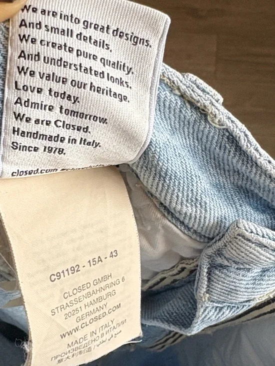 Closed Denim Abigail Light Blue Lightweight Wide-Leg High Waist Ankle Crop Jeans - Picture 7 of 7